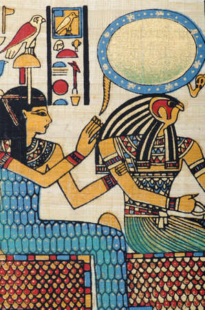 Egyptian history concept with papyrus