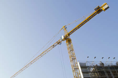 Construction crane on the siteのeditorial素材