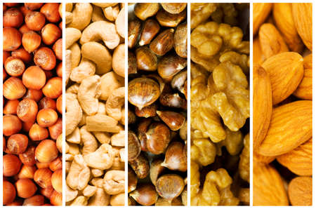 Selection of various food backgroundsの写真素材