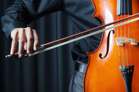 Man playing the celloの写真素材