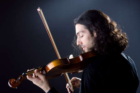 Young violin player playingの写真素材