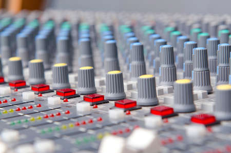 Close up of sound adjusting buttons
