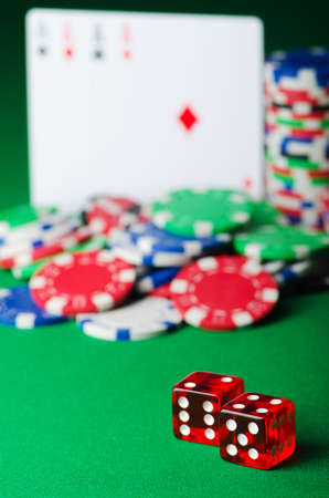 Casino concept with chips and cardsの写真素材