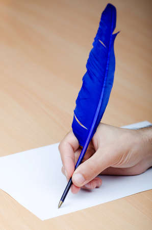 Vintage concept with featherの写真素材