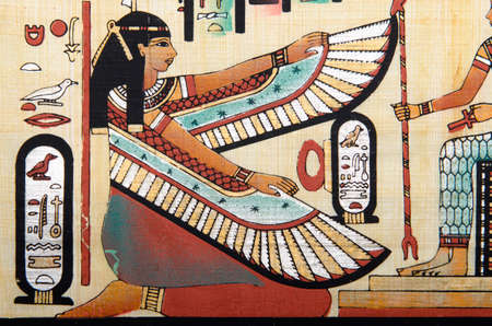 Egyptian history concept with papyrus