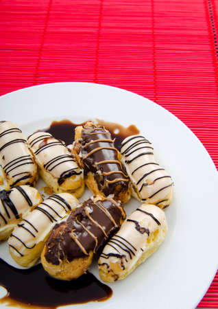 Desserts served in the plate