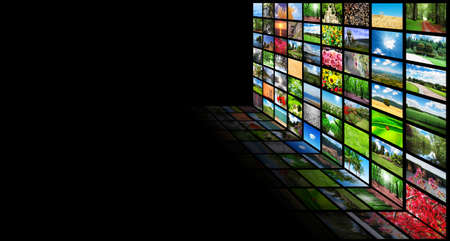 Collage of many nature photosの写真素材