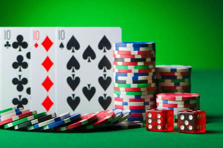 Casino concept with chips and cards