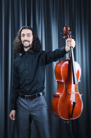 Man playing the celloの写真素材