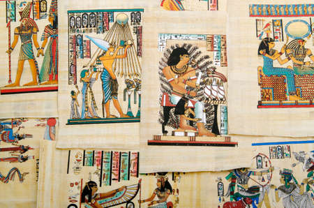 Egyptian history concept with papyrusのeditorial素材
