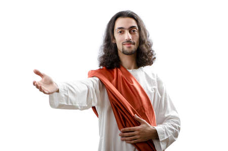 Jesus Christ personifacation isolated on the white
