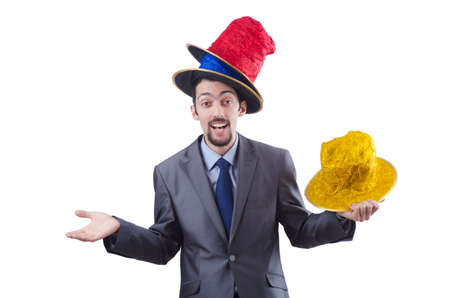 Concept of office party on whiteの写真素材