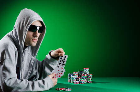 Man playing in the casino