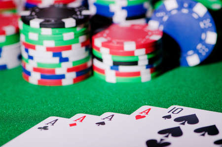 Casino concept with chips and cards