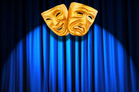 Theatre performance concept with masks