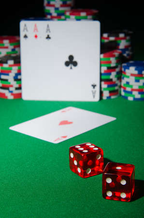 Casino concept with chips and cardsの写真素材