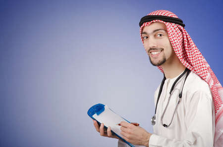 Arab doctor in studio shootingの写真素材
