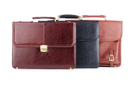 Briefcases isolated on the whiteの写真素材