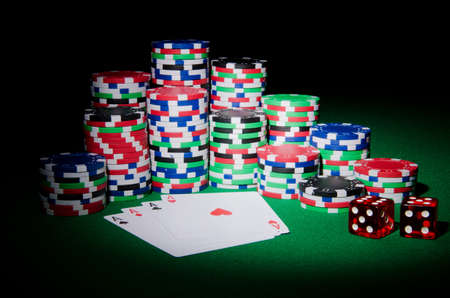 Casino concept with chips and cards