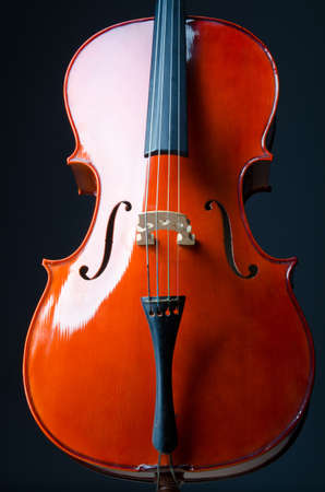 Music concept- close up of celloの写真素材