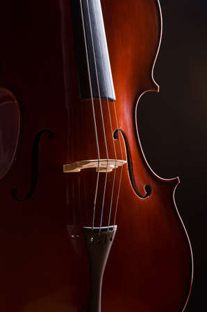 Music Cello in the dark roomの写真素材