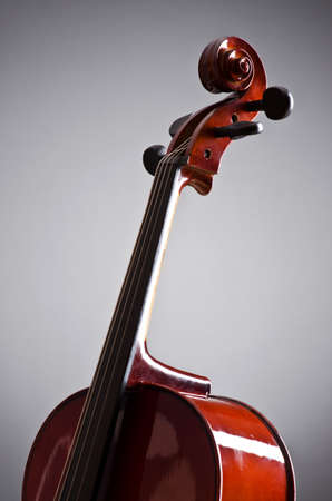 Music Cello in the dark roomの写真素材