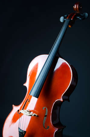 Music concept- close up of celloの写真素材