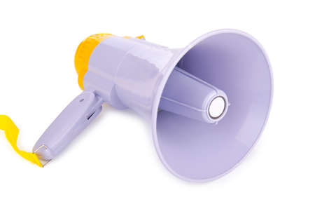 Loudspeaker isolated on the white backgroundの写真素材