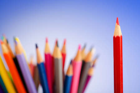 Colour pencils in creativity conceptの写真素材