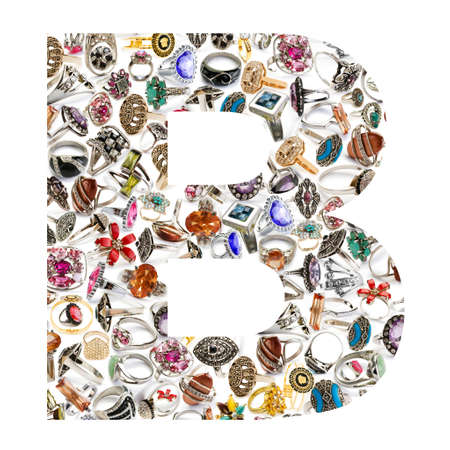 Alphabet made of lettersの写真素材