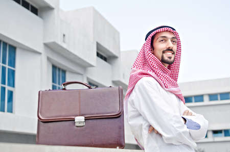 Arab on the street in summerの写真素材