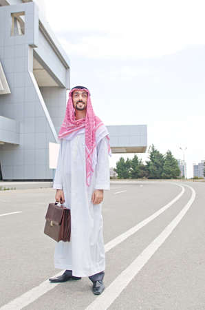 Arab on the street in summerの写真素材