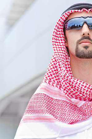 Arab on the street in summer