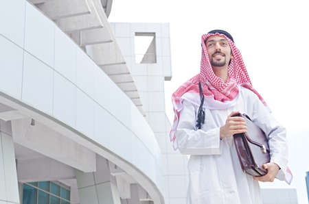 Arab on the street in summer