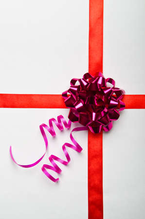 Celebration ribbons on white backgroundの写真素材
