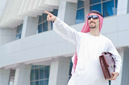 Arab on the street in summerの写真素材
