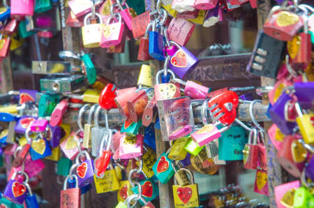 Symbols of love in Verona - Juliet yardのeditorial素材