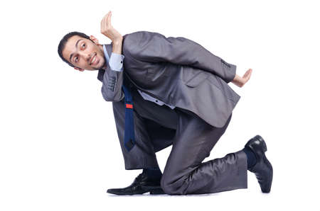 Businessman posing for conceptual photoの写真素材