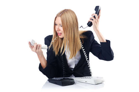 Businesswoman talking on the phoneの写真素材