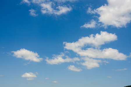 Bright blue sky in summer dayの写真素材