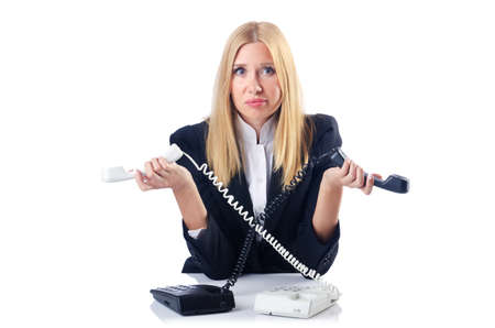 Businesswoman talking on the phoneの写真素材