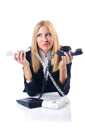 Businesswoman talking on the phoneの写真素材