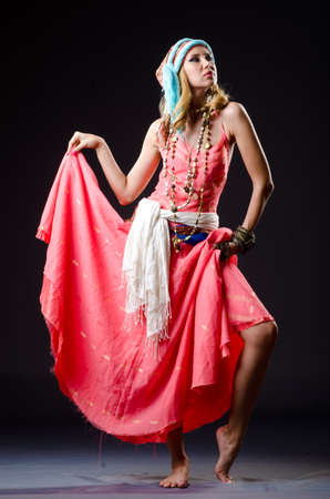 Dancer dancing spanish dancesの写真素材