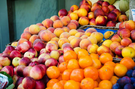 Fruits at the market stallの写真素材