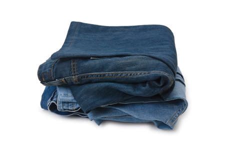 Pair of jeans isolated on the white