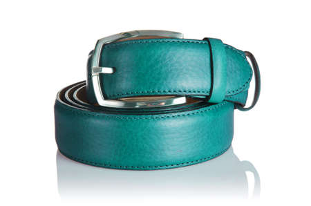 Male elegant belt isolated on the whiteの写真素材