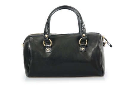 Nice elegant woman bag isolated on the whiteの写真素材