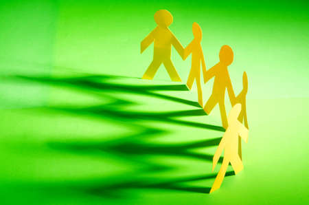 Paper people in teamworking conceptの写真素材