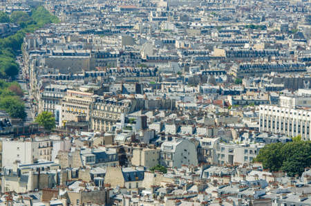 Skyline of Paris on bright summer dayのeditorial素材