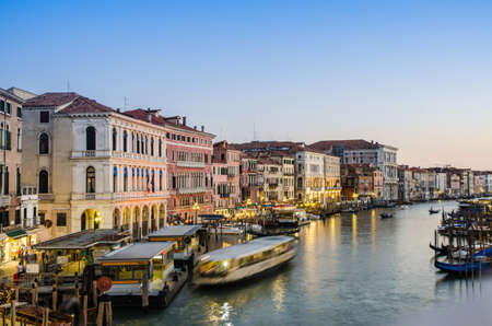 VENICE, ITALY - JUNE 30: View from Rialto bridge on June 30, 2012 in Venice, Italy. Rialto is the biggest bridge in Veniceのeditorial素材